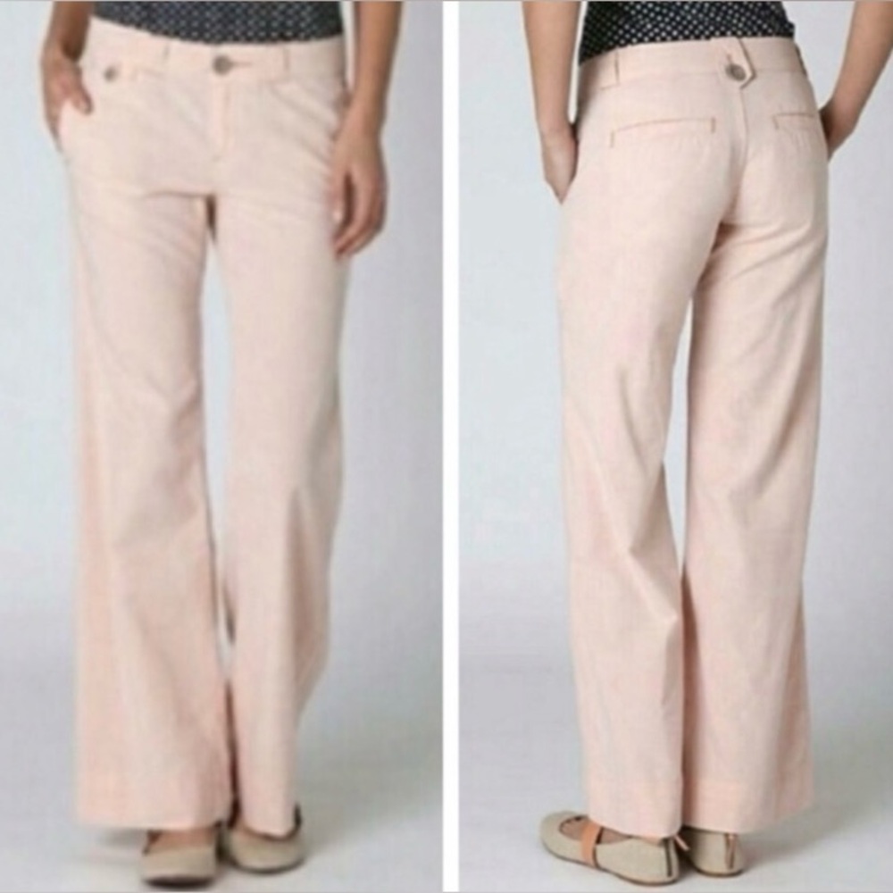 Pilcro & The Letterpress Pink Wide Leg Pants 100% Cotton size 29NWT
